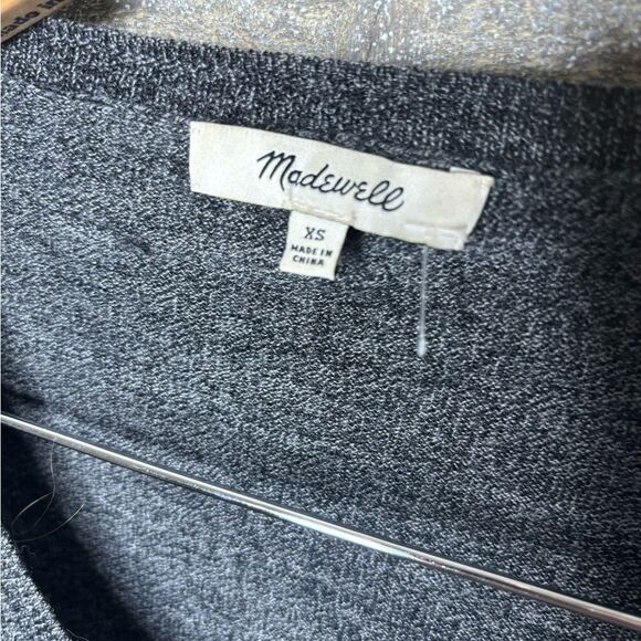 Madewell XS grey 100% merino wool lightweight sweater - Picture 3 of 4